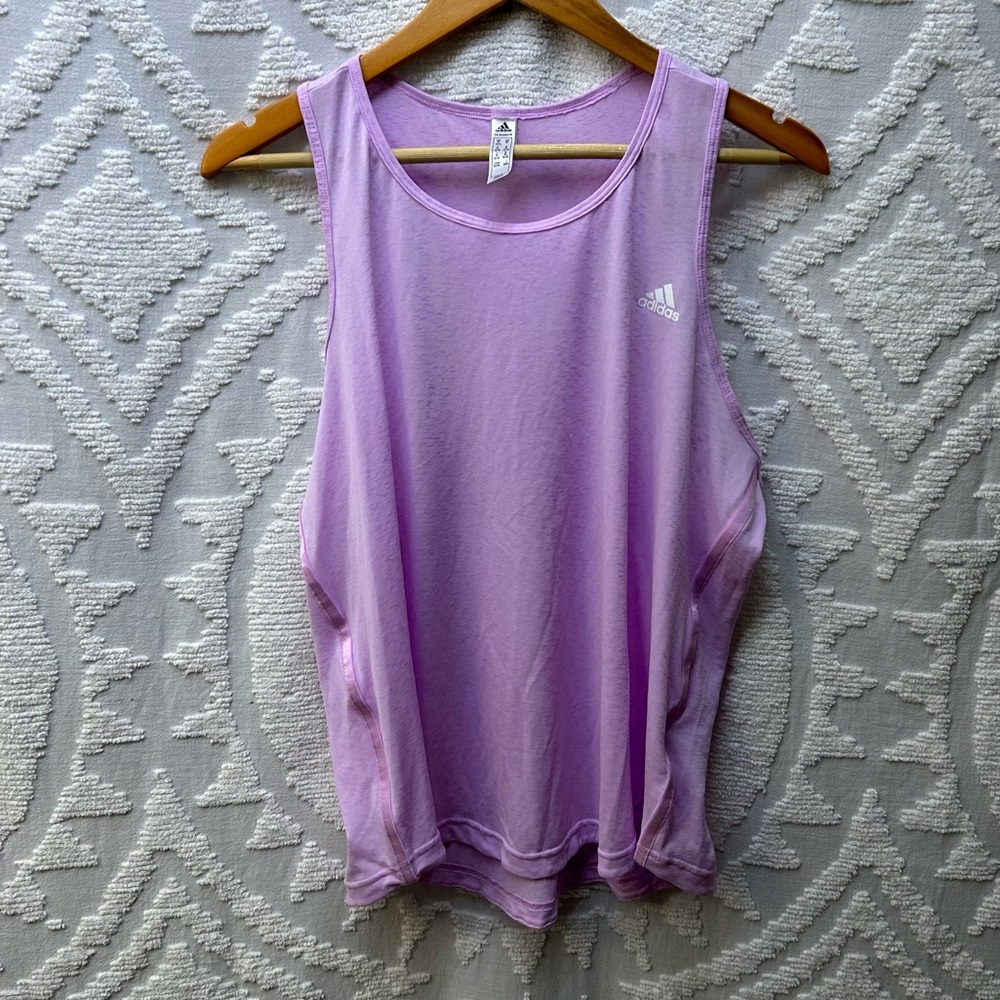 NWOT Adidas Primegreen Lilac Muscle Racerback Tank